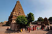 The great Chola temples of Tamil Nadu - The Brihadishwara Temple of Thanjavur. The tower, the tallest extant in India. 